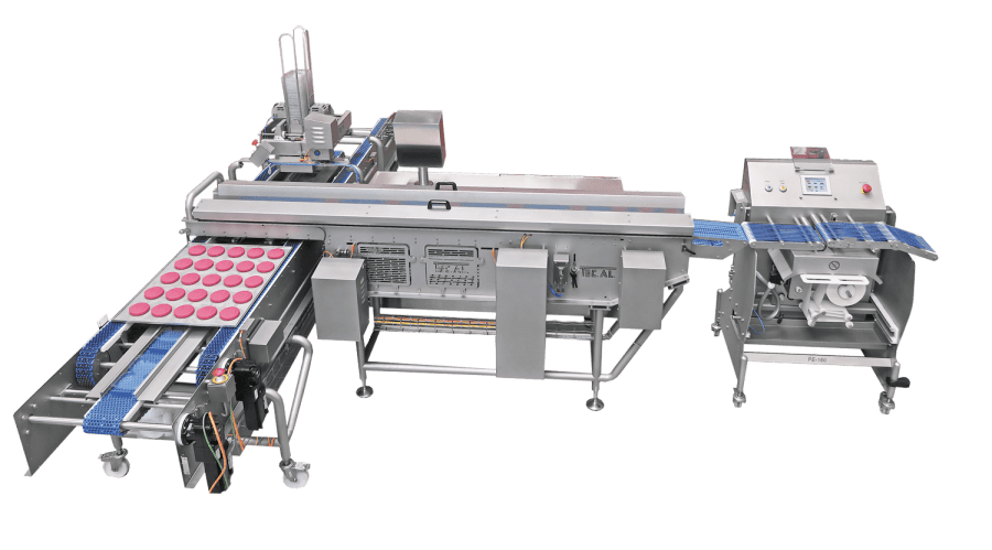 Linie für automatisches einlegen von produkten